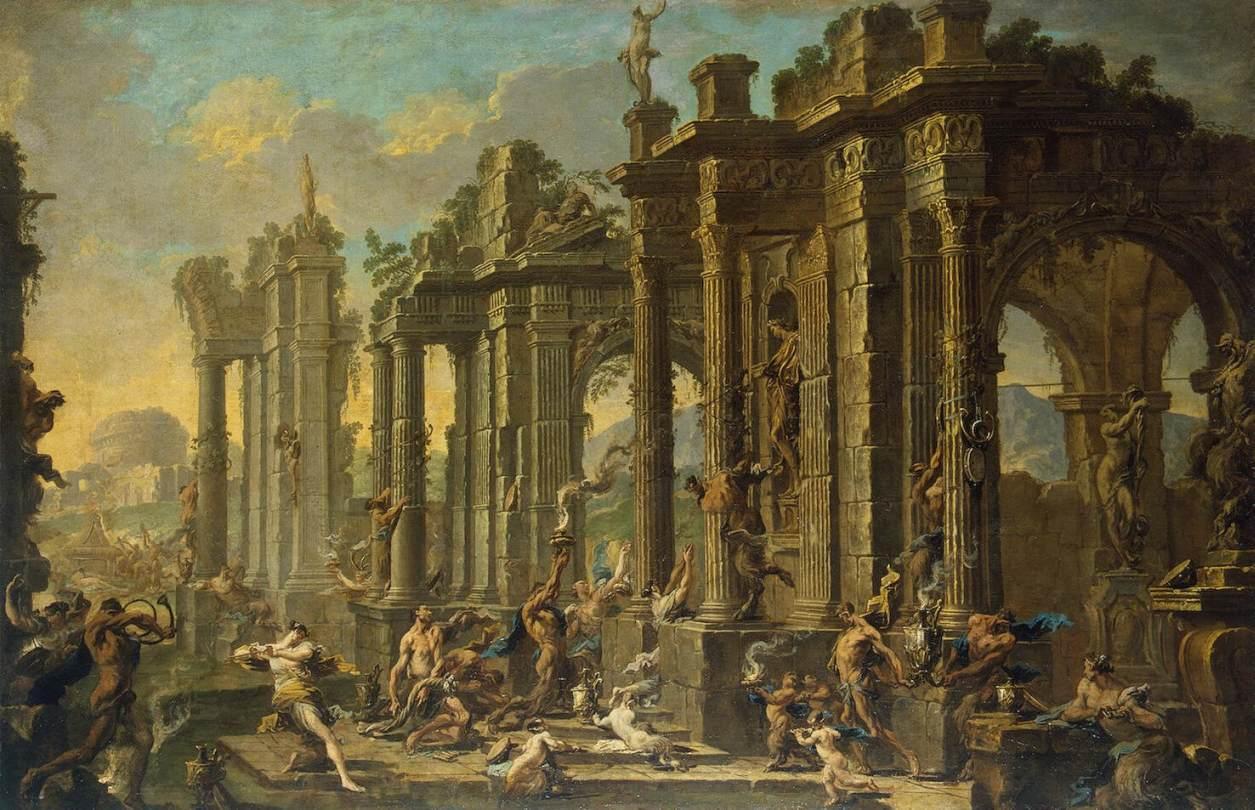 Scène de bacchanale - Alessandro Magnasco image 1 reproduction de peinture à l’huile