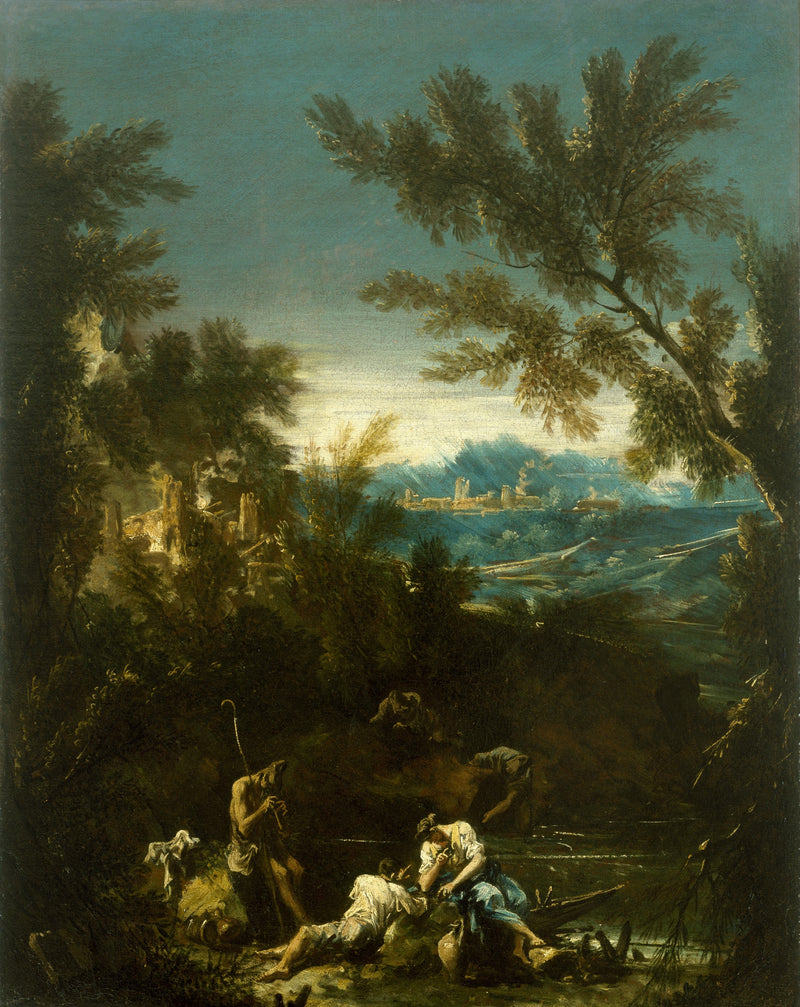 Paysage avec personnages - Alessandro Magnasco