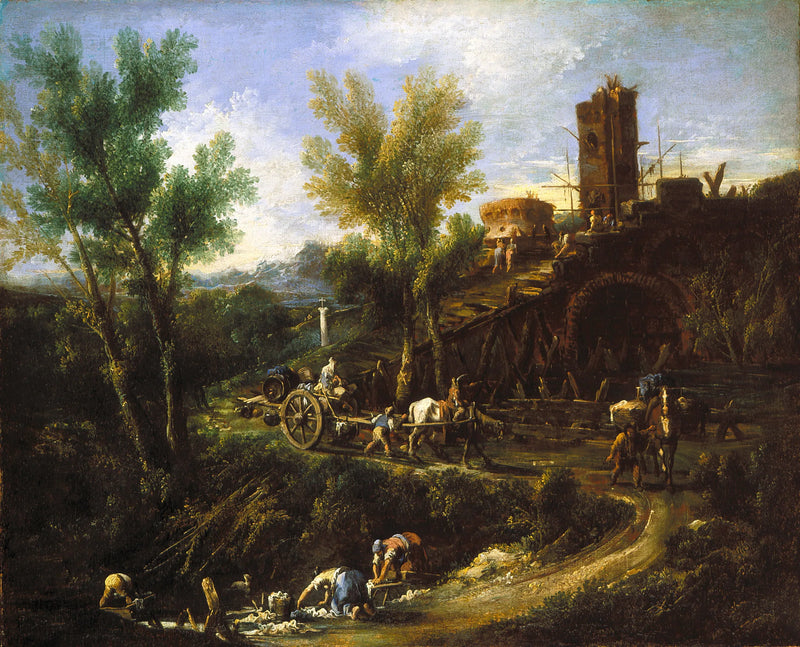 Paysage avec gitanes et lavandières - Alessandro Magnasco