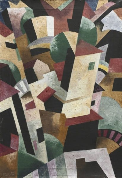 Paysage avec maisons et arbres - Alexandra Exter