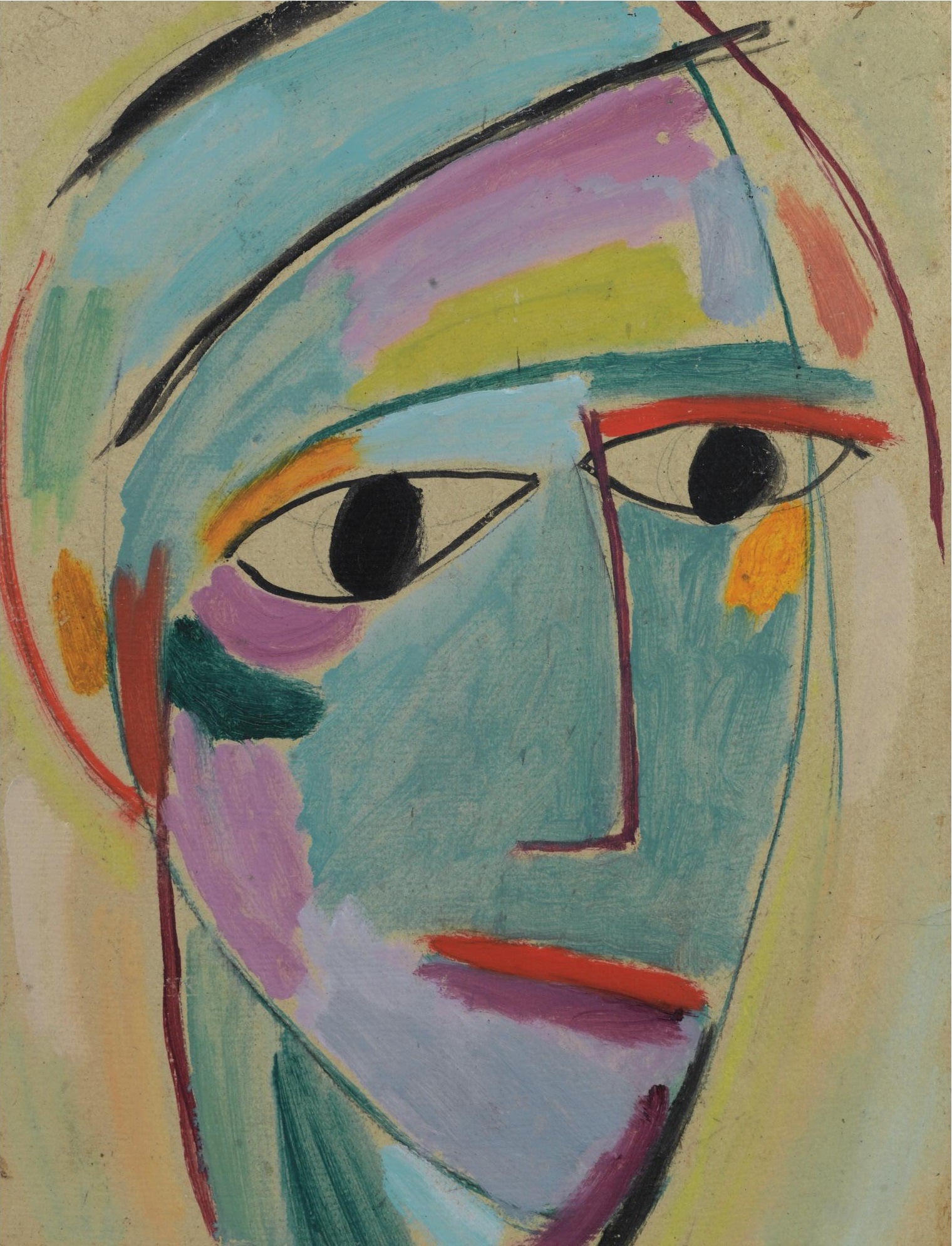 Tête mystique : profil de trois quarts - Alexej von Jawlensky