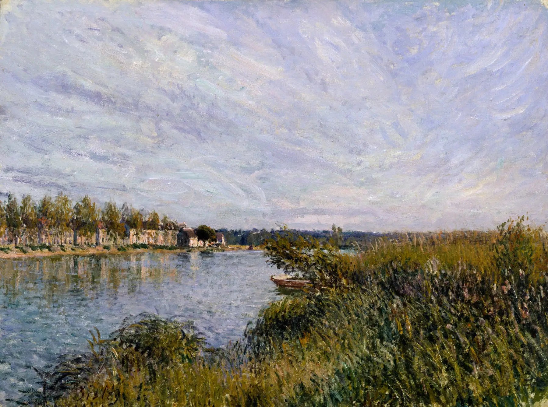 Reproduction du tableau « Vue de Saint-Mammès - Alfred Sisley » par Alpha Reproduction en peinture à l’huile