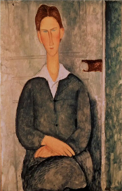 Reproduction du tableau « Portrait de Giovanotto de Capelli Rossi - Amedeo Modigliani » par Alpha Reproduction en peinture à l’huile