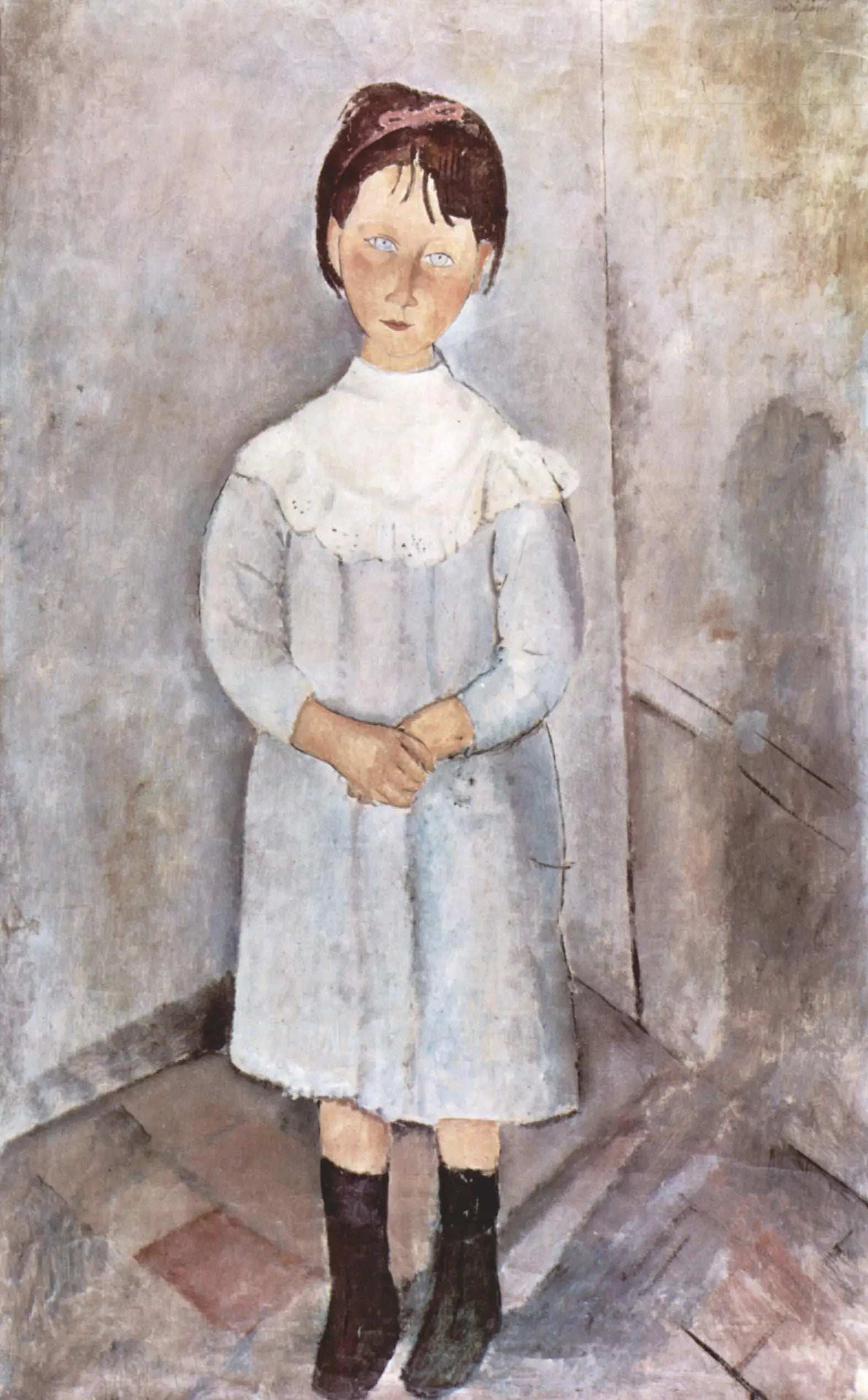 Reproduction du tableau « Filet en bleu - Amedeo Modigliani » par Alpha Reproduction en peinture à l’huile