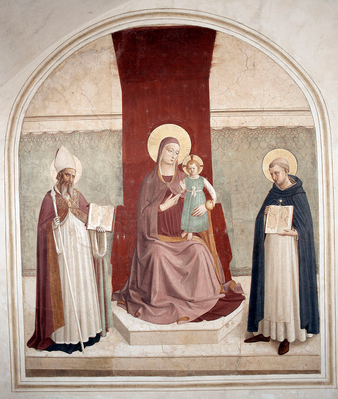 La Vierge à l'Enfant avec Augustin et Thomas - Fra Angelico