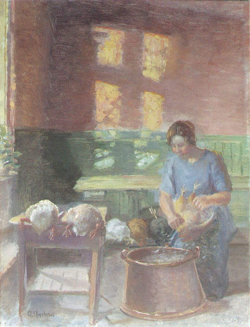 Les poules sont plumées - Anna Ancher