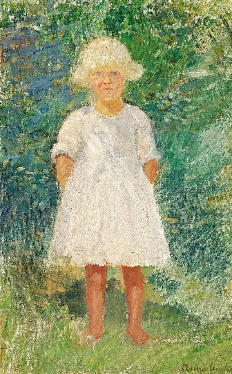 Une jeune fille dans le jardin. - Anna Ancher