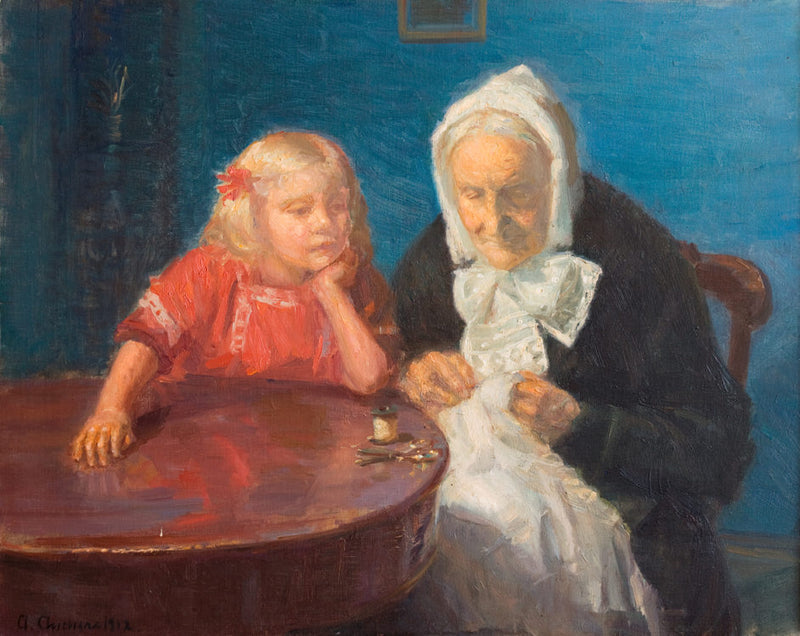 Divertir grand-mère - Anna Ancher