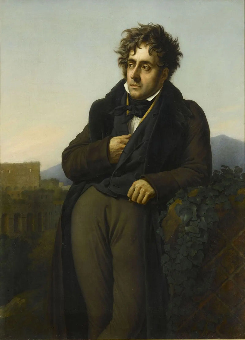 ローマの廃墟を瞑想するシャトーブリアンの肖像 - アンヌ＝ルイ・ジロデ

Source:
Portrait de Chateaubriand méditant sur les ruines de Rome - Anne-Louis Girodet