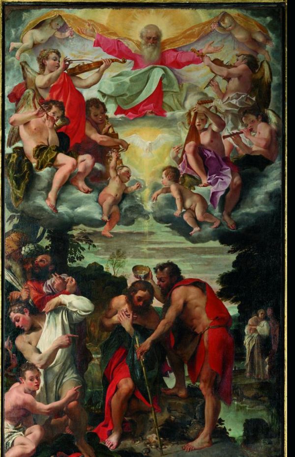 Le Baptème du Christ - Annibale Carracci - Alpha Reproduction
