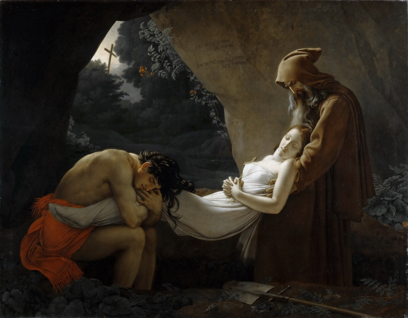 アタラの墓前の場面 - アンヌ＝ルイ・ジロデ

Source:
La mise au tombeau d'Atala - Anne-Louis Girodet