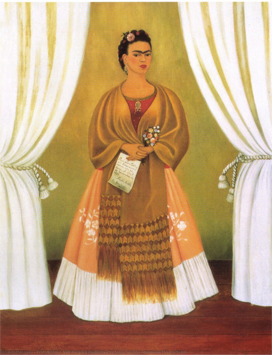 Autoportrait dédié à Léon Trotsky (Entre les rideaux) – Frida Kahlo (1937)