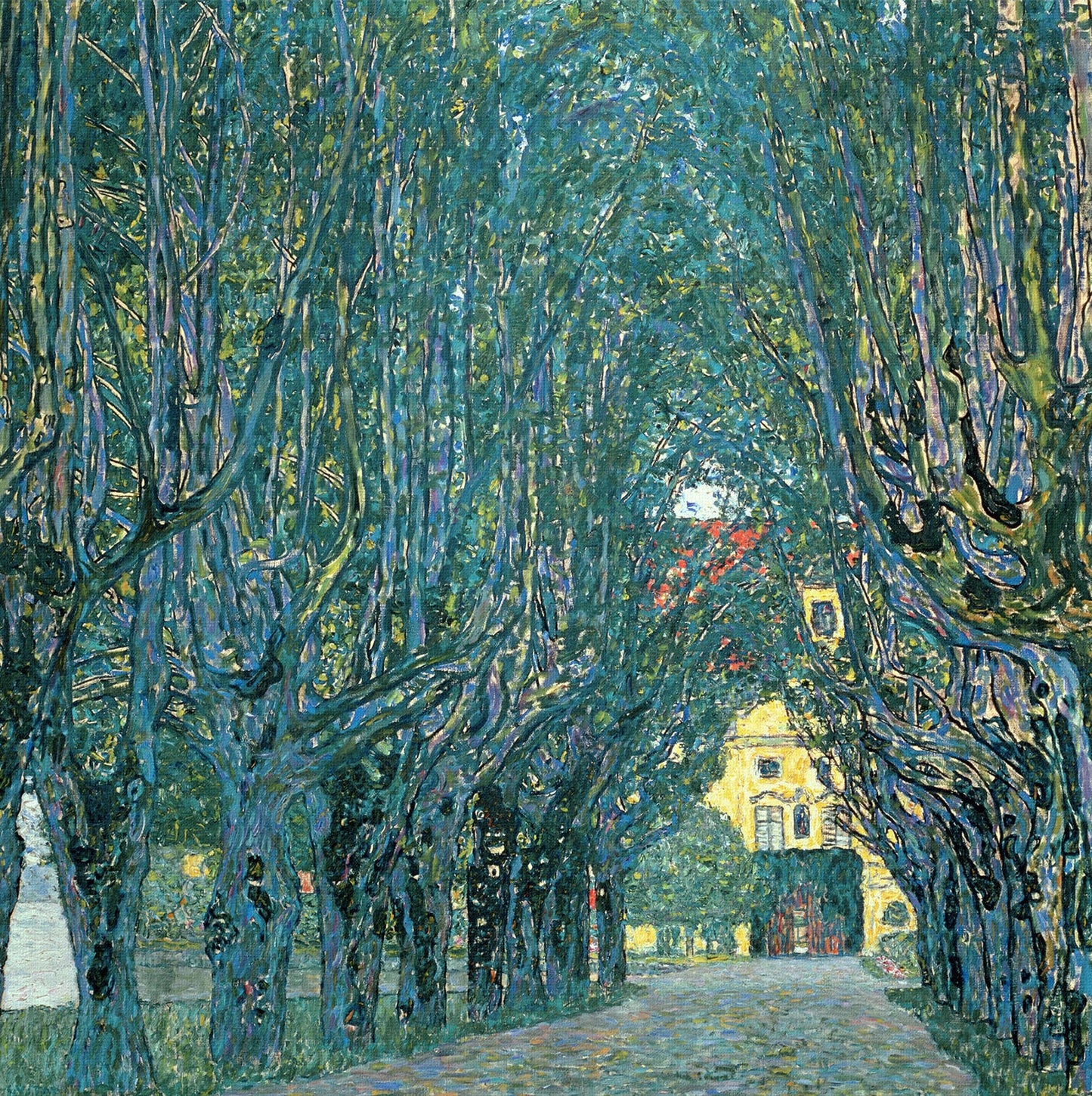🌳✨ シュロス・カンマー公園の並木道 – グスタフ・クリムト (1912)
