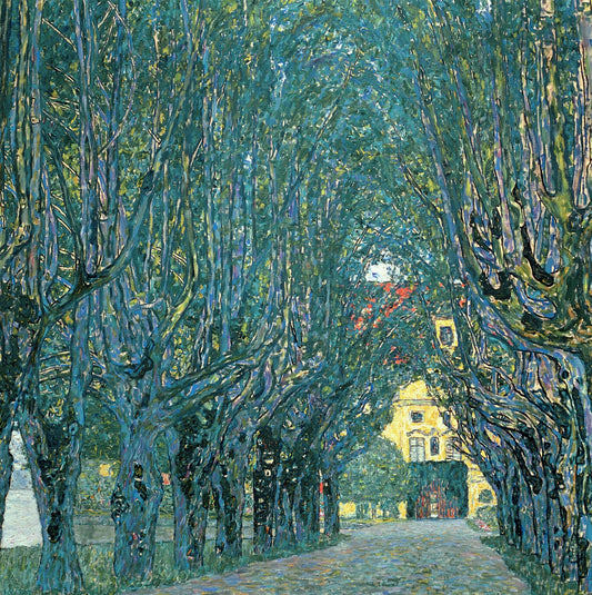 🌳✨ シュロス・カンマー公園の並木道 – グスタフ・クリムト (1912)