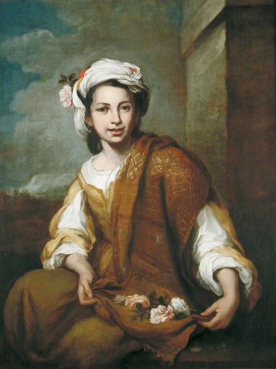 Fille aux fleurs - Bartolomé Esteban Murillo - Alpha Reproduction