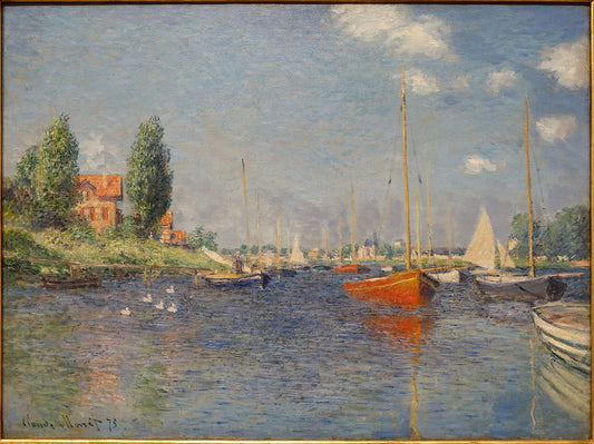 ⛵ アルジャントゥイユの赤い船 – クロード・モネ (1875)