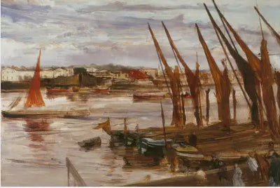 Reproduction du tableau « Battersea Reach - James Abbott McNeill Whistler » par Alpha Reproduction en peinture à l’huile