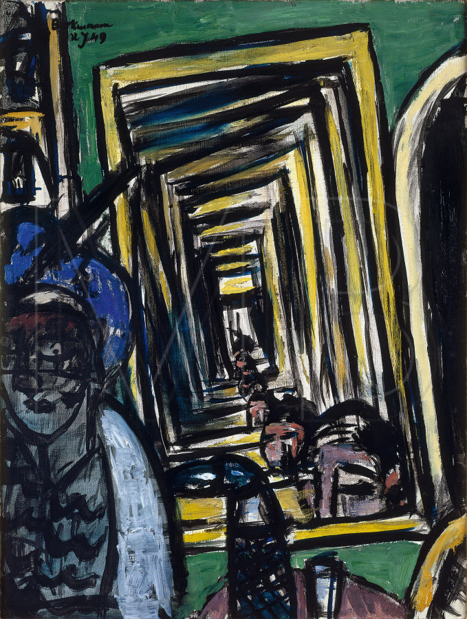 Café-Interieur with Mirror-Play - Max Beckmann