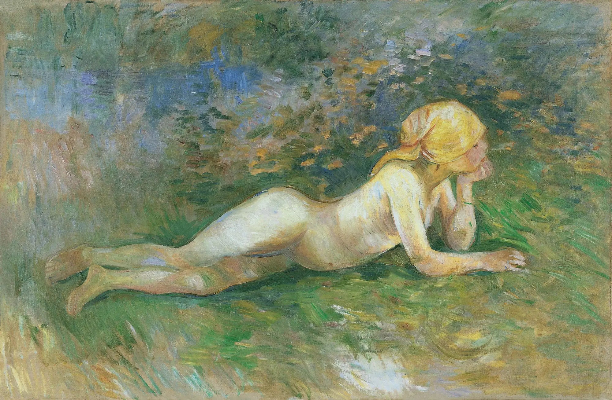 Reproduction du tableau « Bergère nue couchée - Berthe Morisot » par Alpha Reproduction en peinture à l’huile
