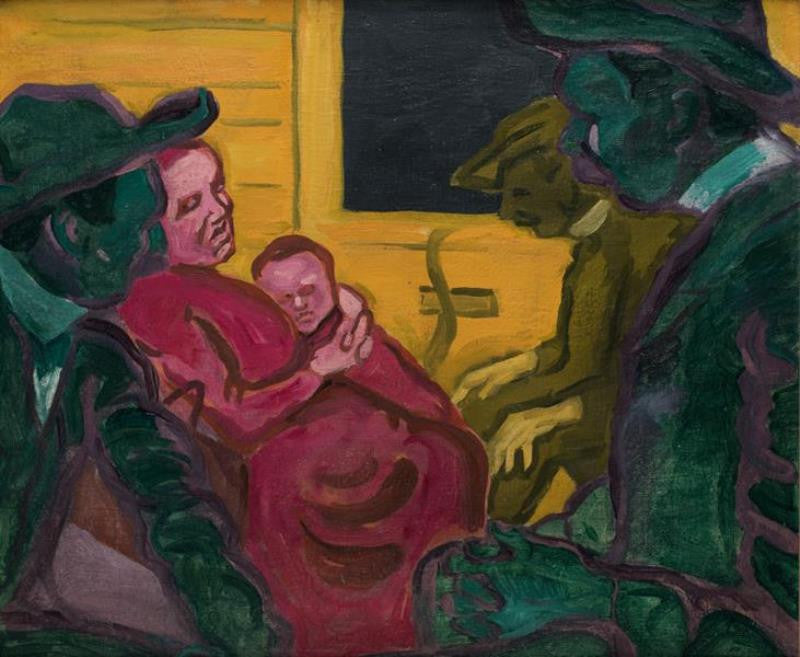 Voyageurs de troisième classe, Bohumil Kubišta, 1908