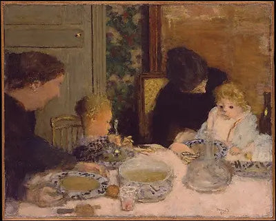 Reproduction du tableau « Le Repas des enfants - Pierre Bonnard » par Alpha Reproduction en peinture à l’huile