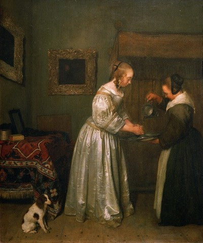 Jeune femme se lave les mains - Gerard ter Borch