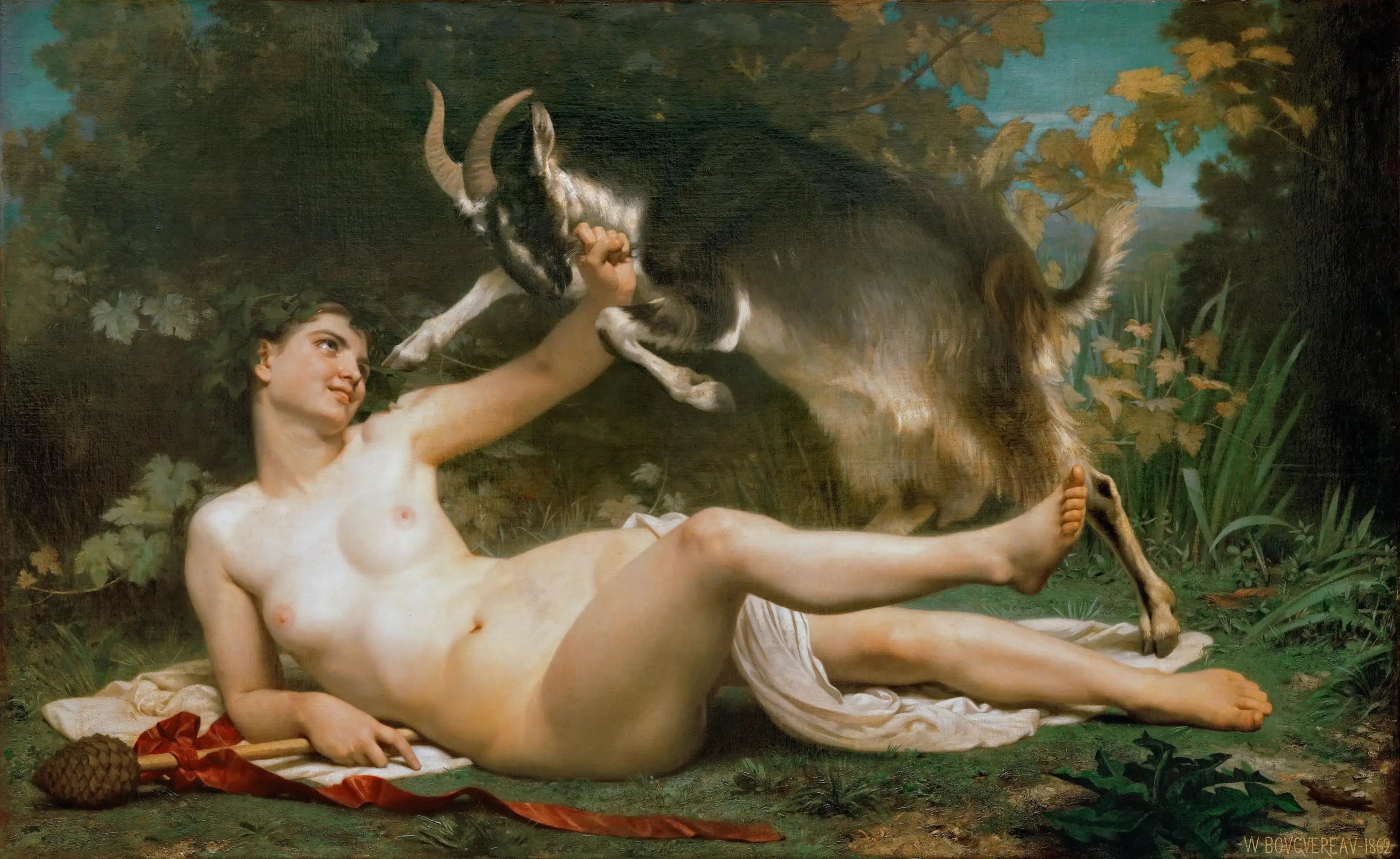 Reproduction du tableau « Une bacchante - Bouguereau » par Alpha Reproduction en peinture à l’huile