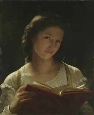 読書する女性 - ブーグロー