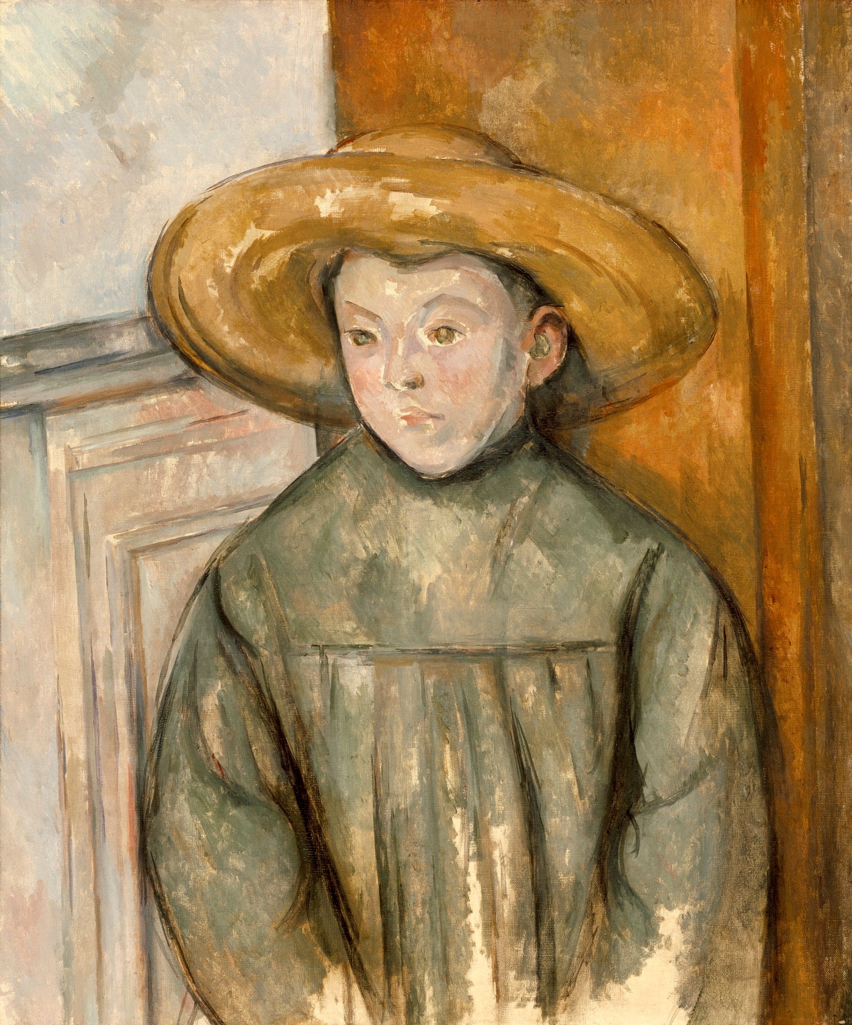 Reproduction du tableau « L'enfant au chapeau de paille - Paul Cézanne » par Alpha Reproduction en peinture à l’huile