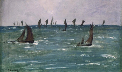Reproduction du tableau « Bateaux en Mer, Golfe de Gascogne - Édouard Manet » par Alpha Reproduction en peinture à l’huile
