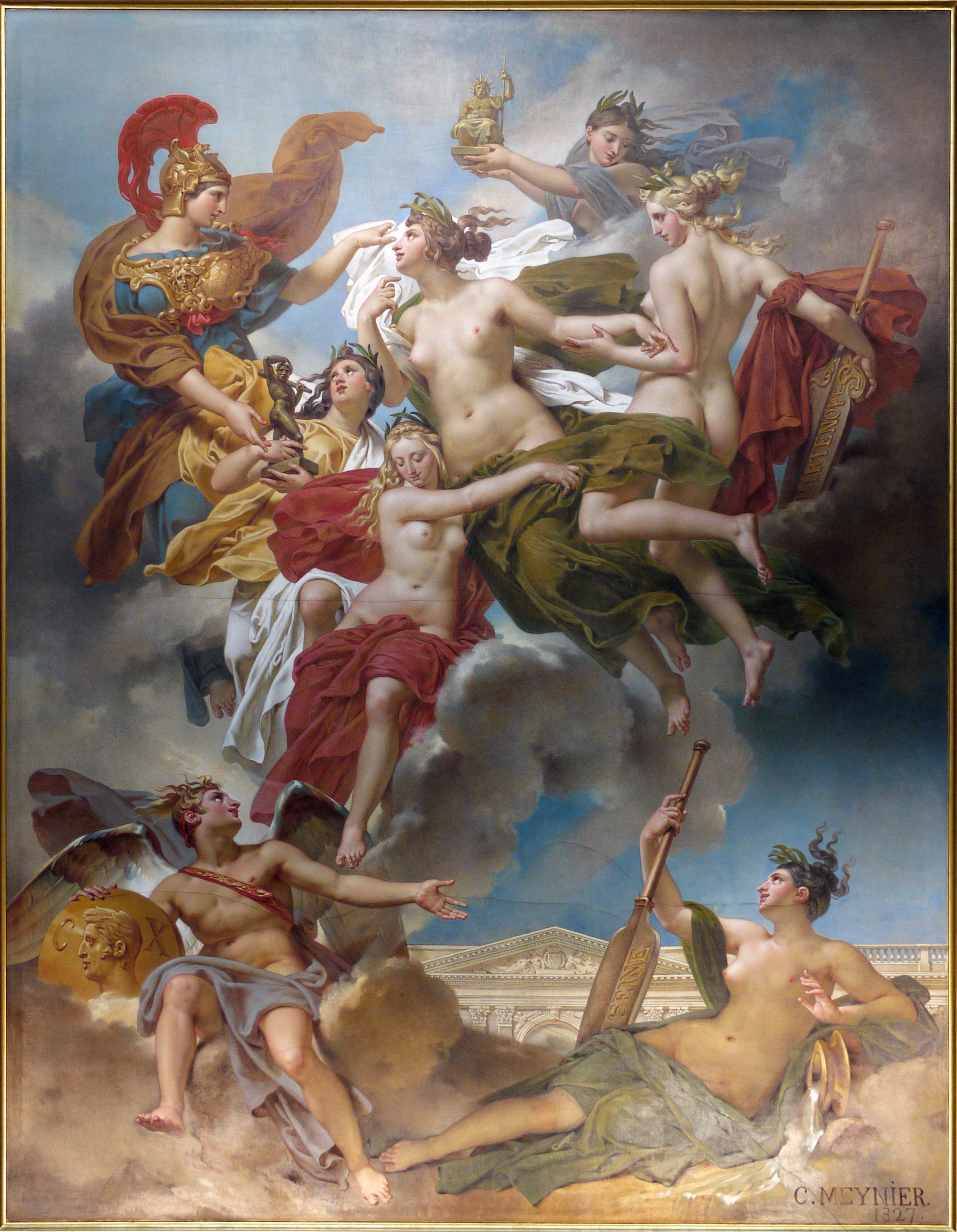 Les Nymphes de Parthénope conduites par la déesse des Beaux-Arts - Charles Meynier