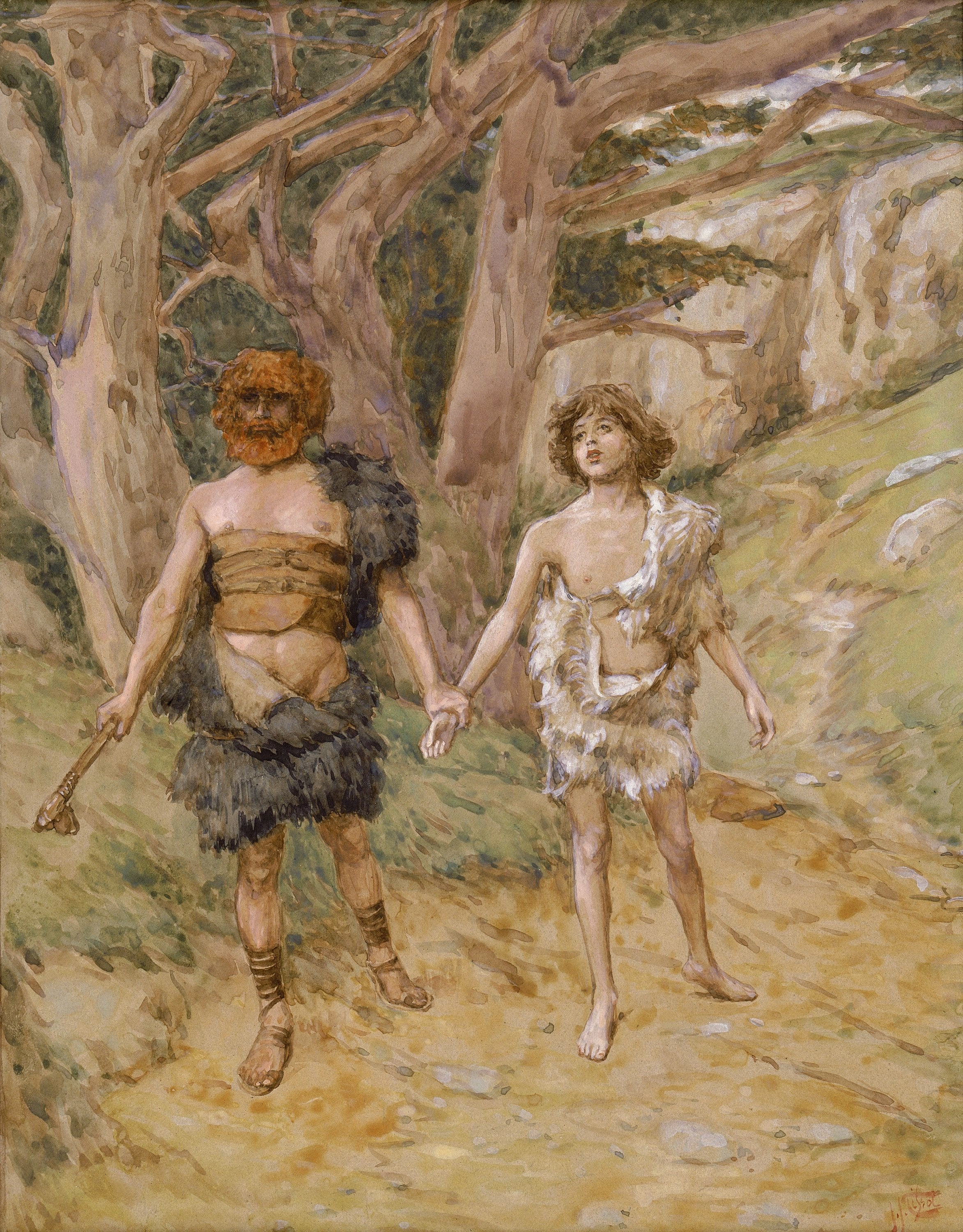 Caïn conduit Abel à la mort - James Tissot