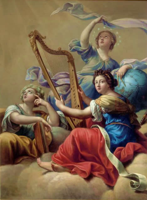 Euterpe, Érato et Uranie - Pierre Mignard