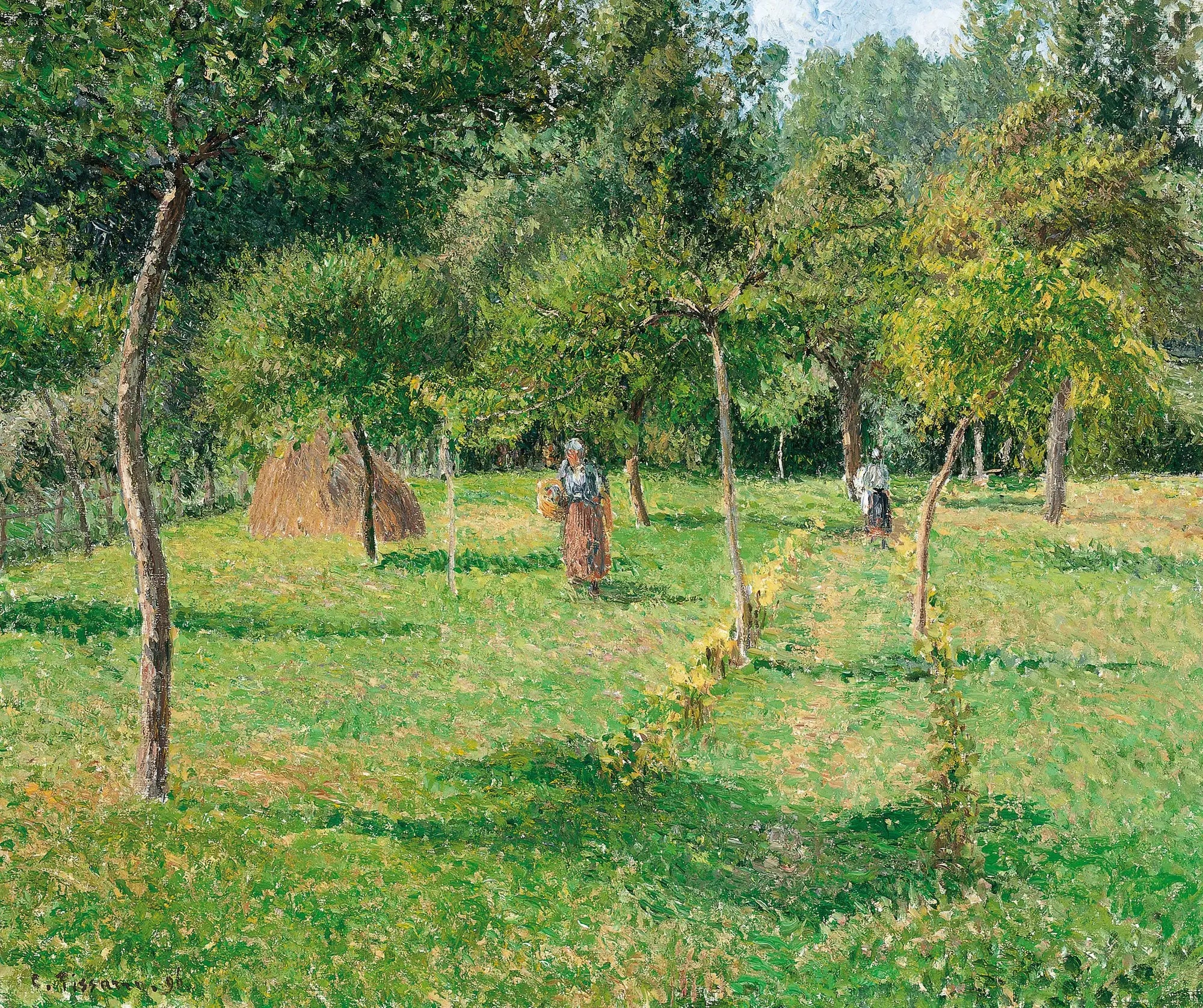 Reproduction du tableau « Le Verger d'Éragny - Camille Pissarro » par Alpha Reproduction en peinture à l’huile