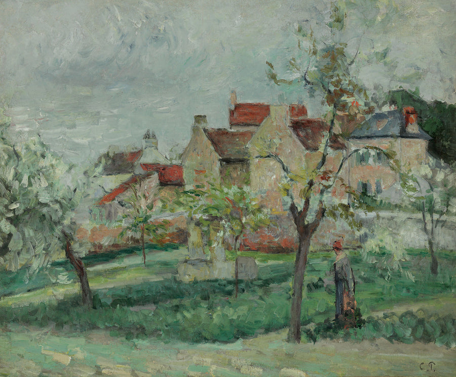 Pruniers en fleurs à Pontoise, seconde version – Camille Pissarro