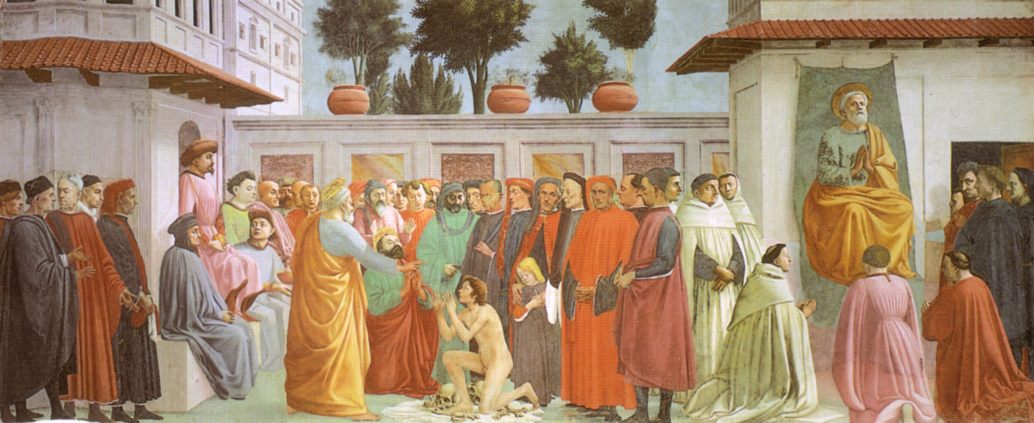 Résurrection du fils de Théophile et saint Pierre en chaire - Filippino Lippi