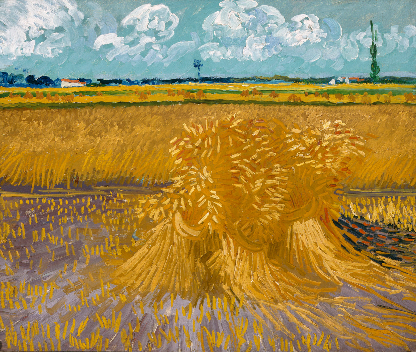 🌾 麦の畑と束 – ヴィンセント・ヴァン・ゴッホ（1885年頃–1890年頃）