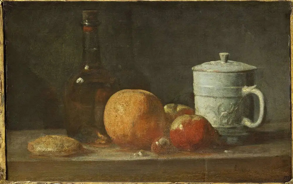 Fruits Bouteille Pichet et Massepain - Jean Siméon Chardin - Alpha Reproduction