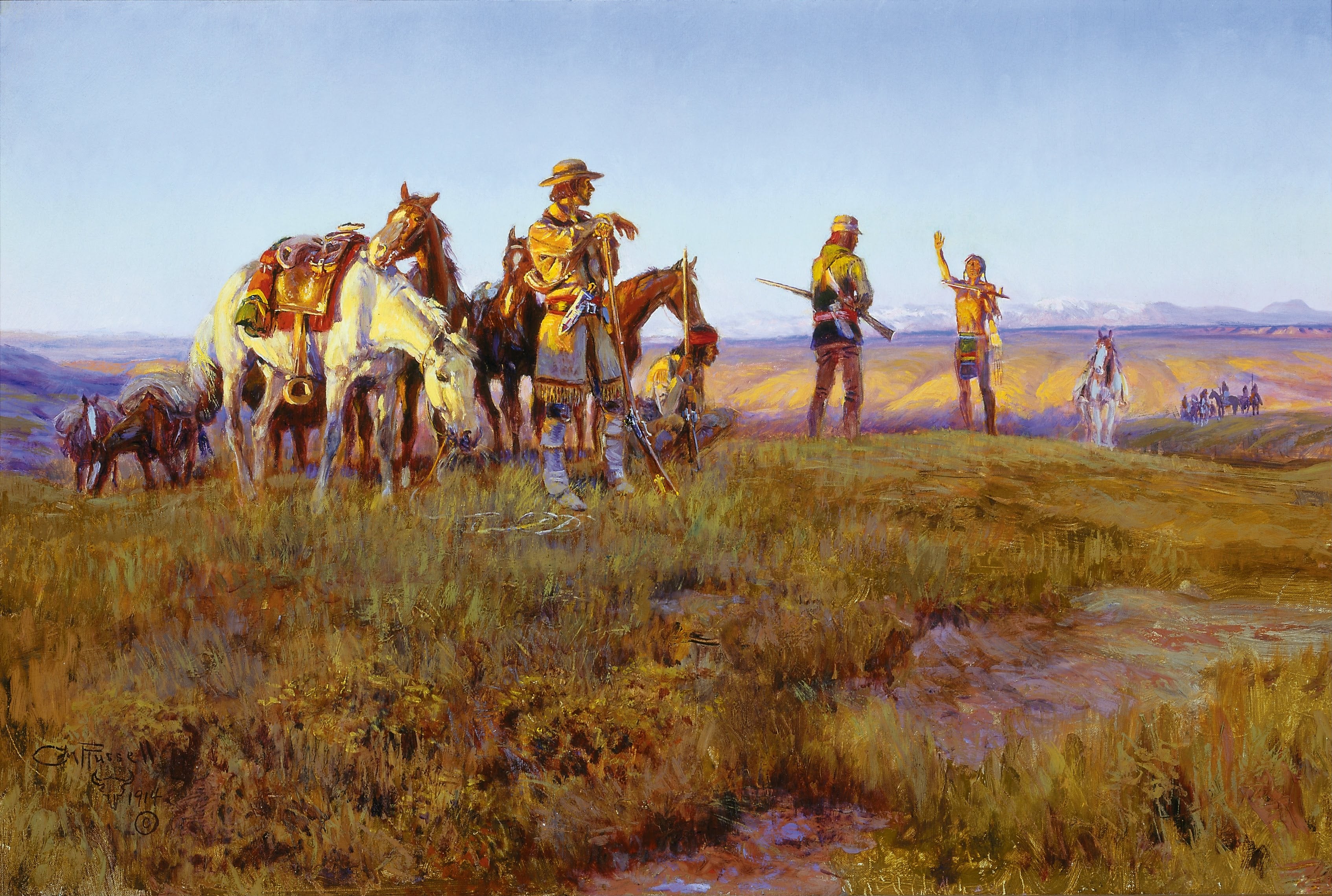 La Trêve de Wildman – Le Calumet de la Paix - Charles Marion Russell