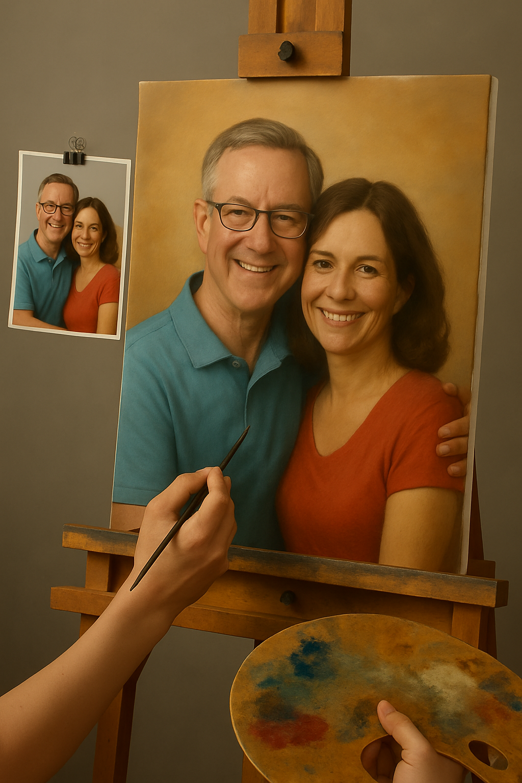 💑 カップルのためのカスタム絵画 – ユニークで感情豊かな油絵