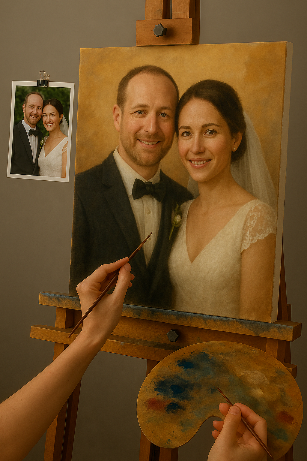 💍 カスタマイズ可能な結婚式の絵画