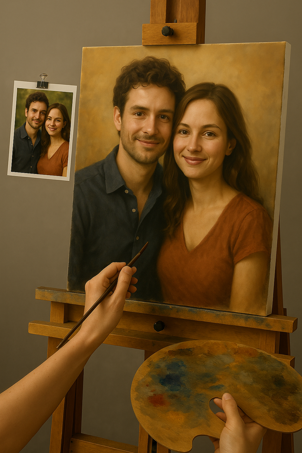 💑 カップルのためのカスタム絵画 – ユニークで感情豊かな油絵