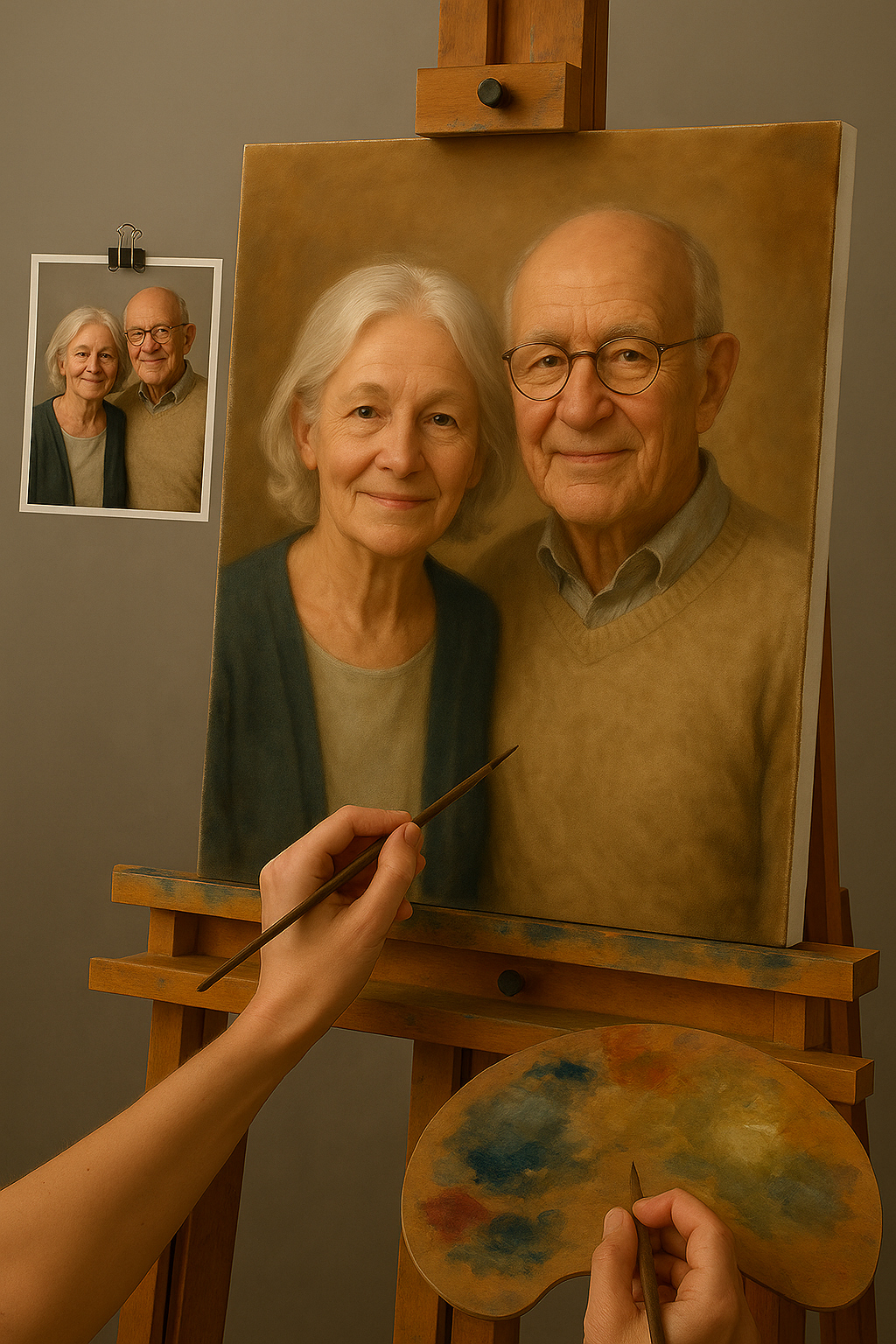 💑 カップルのためのカスタム絵画 – ユニークで感情豊かな油絵