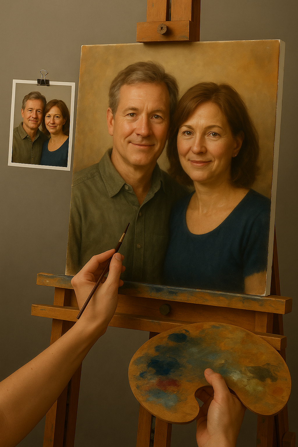💑 カップルのためのカスタム絵画 – ユニークで感情豊かな油絵