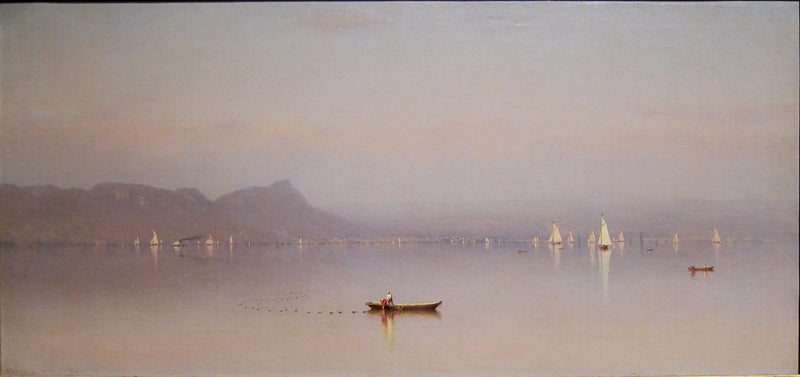 ハドソン川の午前、ヘイバーストロウ湾 - サ Sanford Robinson Gifford
