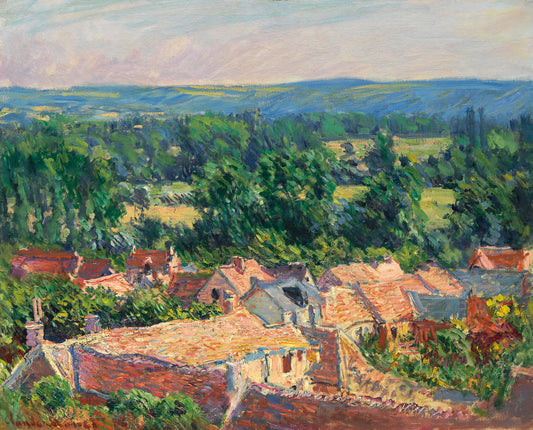 Reproduction du tableau « Vue du village de Giverny - Claude Monet » par Alpha Reproduction en peinture à l’huile