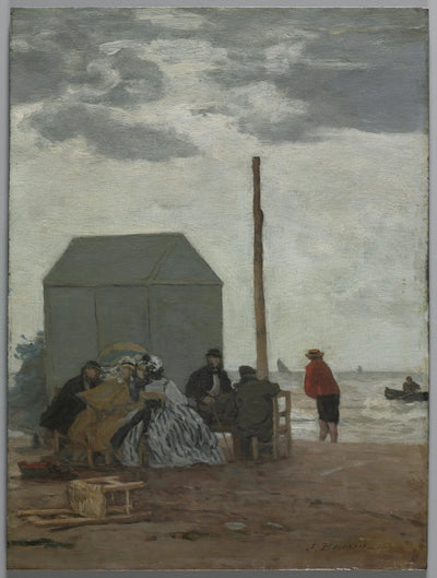 Reproduction du tableau « La plage à Deauville - Eugène Boudin » par Alpha Reproduction en peinture à l’huile