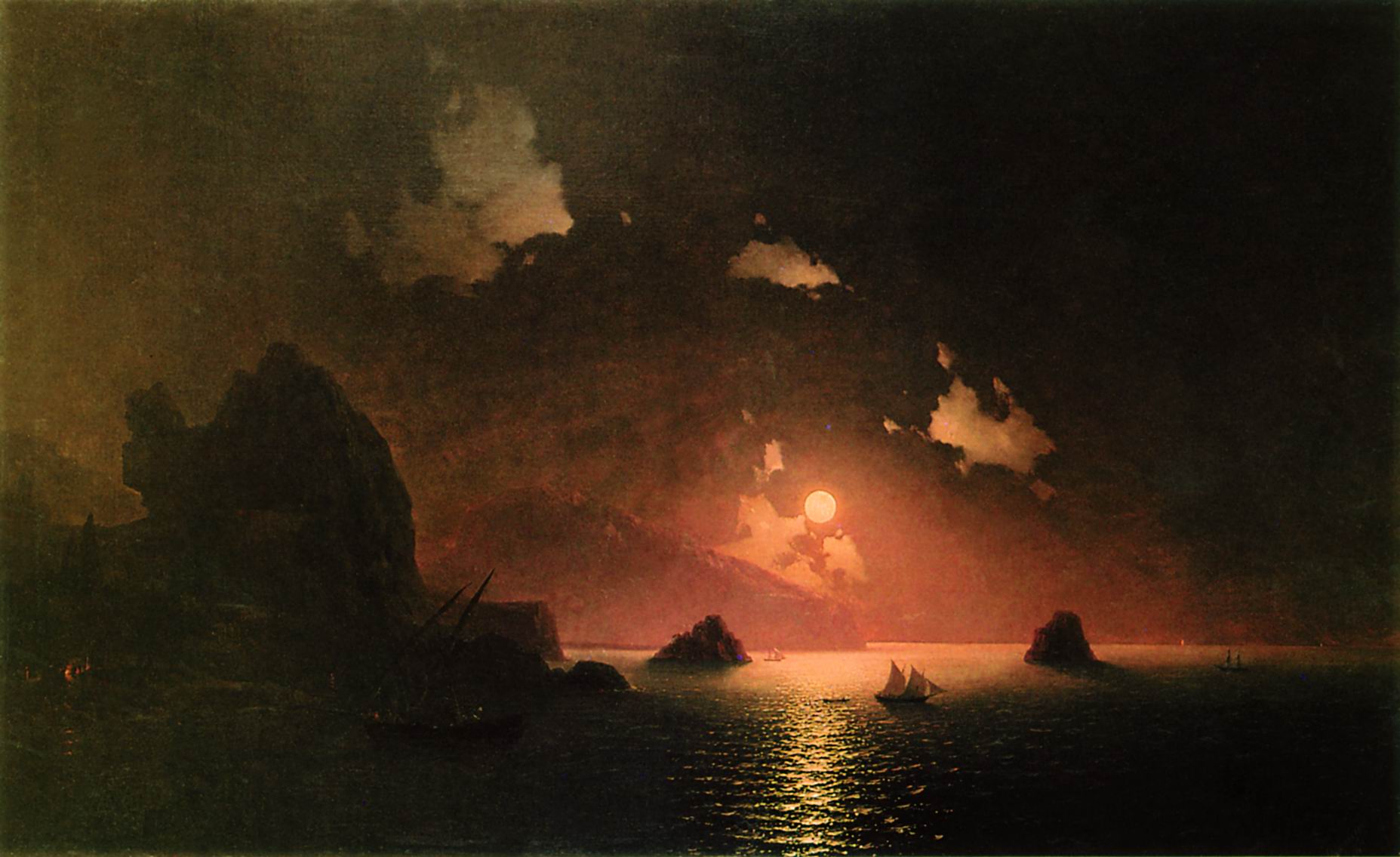 Gurzuf la nuit - Ivan Aïvazovski