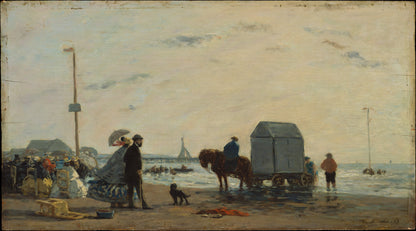 🐚 トゥルーヴィルの海辺の風景 – ユージェーヌ・ブーダン (1863)