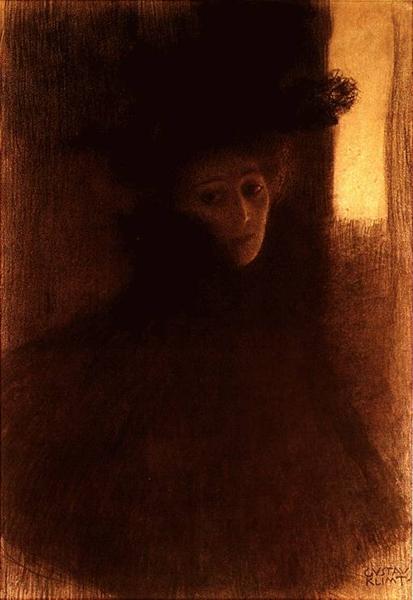 🎩 マントと帽子の女性 – グスタフ・クリムト（1897年頃-1898年頃）